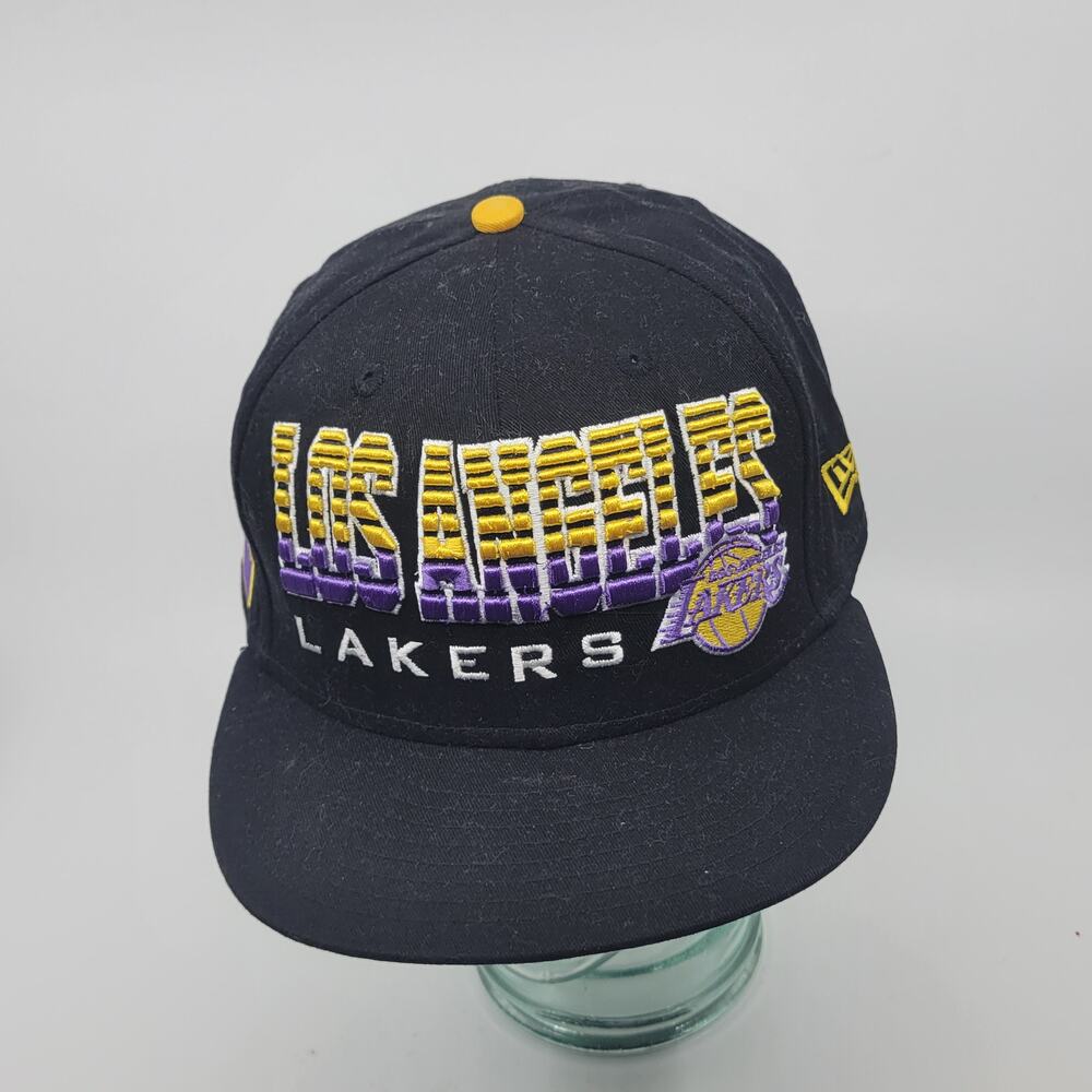 New Era Hardwood Classics Black Los Angeles Lakers Hat Snapback New no tags.